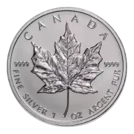 RCM 1oz Silver Canadian Maple Leaf - Backdated