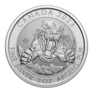 2 oz RCM Silver Sabre-Tooth Cat - 2023