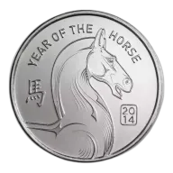 1oz Silver Round - 2014 Lunar Year of the Horse