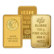 100 Gram Gold Bar (Random Brand, No Assay Card)