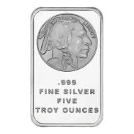 5 oz Silver Buffalo Bar