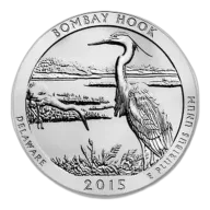 2015 Bombay Hook ATB 5 oz Silver Coin - America The Beautiful