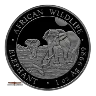 1 oz Somalia Elephant Silver Coin