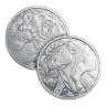 5 oz Bull & Bear Silver Round