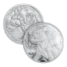 1 4 oz Bull & Bear Fractional Silver Round