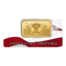 1 Troy oz Pamp Liberty Bell Gold Bar .9999 Fine
