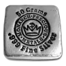 50 Gram .999 Fine Silver Bar - Monarch Poured