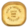 1/4 oz Goldsecure Cast Gold Bar 999.9