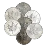 Canada Silver Maple Leaf 1 oz $5 - Random Date - Impaired