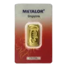 Metalor 50g Cast Gold Bar in Assay Card