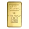 2 g Credit Suisse Gold Liberty Bar