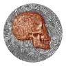 Cameroon: Carved Skull Bones 1 oz silver 2017 Antiqued Coin