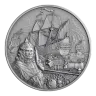 Barbados: Captains of Fortune - Oxford 2 oz Silver 2024 High Relief Antiqued Coin