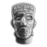 1.5 oz Frankenstein Monster Head Hand Poured Silver Bar