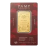 1oz Gold Bar Pamp Suisse Good Luck Yellow Dragon in Assay