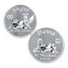 1 oz .999 Fine Silver Adult Novelty Round - Angel in the Streets / Devil in the Sheets