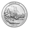 2010 5 Oz America The Beautiful Yosemite Silver Coin - BU