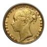 1872-1887-M Australia Gold Sovereign Young Victoria Avg Circ