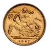 1897 Great Britain Gold Half-Sovereign Victoria Veil AU