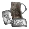 5 oz .999 Fine Silver Bar - Monarch Viking Archer with Bow and Arrow and Custom Leather Pouch