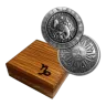 1 oz .999 Fine Silver Zodiac Round - Capricorn the Goat with Wood Gift Display Box