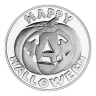 Happy Halloween Pumpkin 1oz .999 Silver round