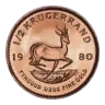 1980 Krugerrand 0.5 oz Gold Bullion Coin