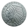 1 OZ SILVER ROUND INCUSE INDIAN DESIGN GOLDEN STATE MINT