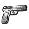 2 oz .999 Fine Silver Gun - 3D Poured Bar Pistol Handgun