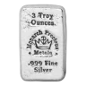 3 oz .999 Fine Silver Bar - Monarch Poured
