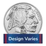 Random Mint 1-oz Silver Buffalo Round BU