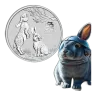 Perth Mint 2023 Year of the Rabbit 1/2oz Silver Coin in Capsule (1/2oz)