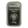 100 gram Silver Bar | Heraeus