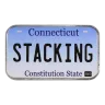 Connecticut License Plate - Stacking Across America 1oz Silver Bar