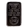 5 OZ SILVER BAR GOLDEN STATE MINT