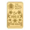 5gr Gold Bar Minted The Royal Mint Christmas 9999