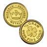 1/2 Gram .9999 Fine Gold Round - Monarch - Four Leaf Clover (Sealed in Capsule)