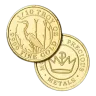 1/10 oz .9999 Fine Gold Round - Monarch - Heron Egret Crane (Sealed in Capsule)