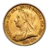 1893-1901 Great Britain Gold Half Sov Victoria Veil Head AU