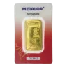 Metalor 100g Cast Gold Bar in Assay Card