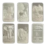 100g Fine Silver Minted Bar - African Big 5