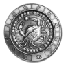 1 oz .999 Fine Silver Zodiac Round - Cancer the Crab (Jun 21st - Jul 22nd)