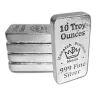 10 oz .999 Fine Silver Bar - Monarch Poured