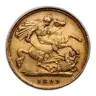 1899 Great Britain Gold Half-Sovereign Victoria Veil AU