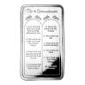 10 oz 99.9% Silver Bar - Ten Commandments