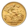 1913 Great Britain Gold Half Sovereign George V BU