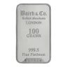 100g Baird & Co Platinum Minted Bar