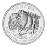 2013 Silver Bullion 1 Ounce Elizabeth II Wood Bison Canadian 5 Dollar Royal Canadian Mint - Pre-Owned