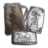 5 oz .999 Fine Silver Bar - Monarch Viking Warrior Shield Maiden with Custom Leather Pouch