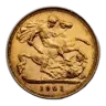 1901 Great Britain Gold Half-Sovereign Victoria Veil AU